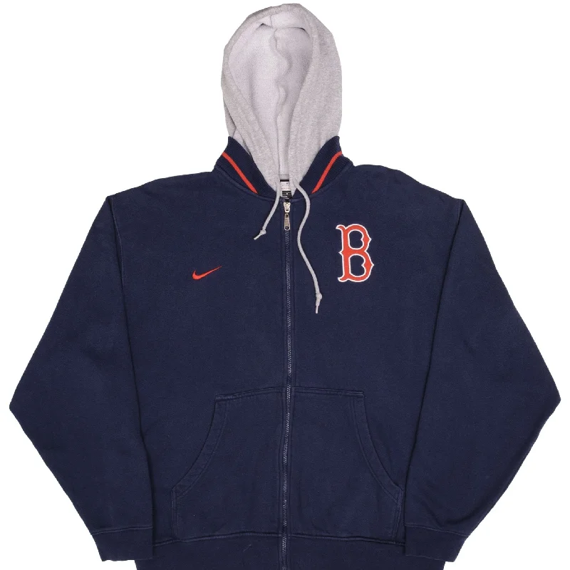 Limited-time sale: Save on all your favorite clothing items.  VINTAGE MLB BOSTON RED SOX FULL ZIP NIKE HOODIE SWEATSHIRT 1990S SIZE LARGE