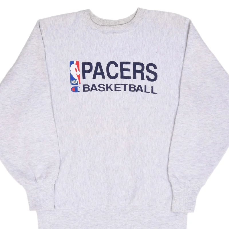 Shop the best in men’s fashion for less – limited-time sale!  VINTAGE NBA INDIANA PACERS REVERSE WEAVE CHAMPION SWEATSHIRT 1990S LARGE MADE US