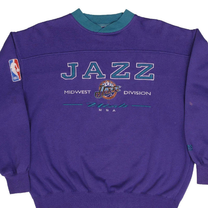 Massive markdowns on clothing items you love – Hurry before they’re gone!  VINTAGE NBA UTAH JAZZ EMBROIDERED SWEATSHIRT 1990S SIZE XL