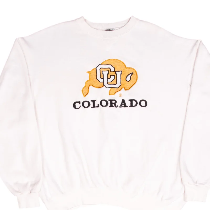 Unbeatable discounts on top-selling apparel – Only available online.  VINTAGE NCAA COLORADO GOLDEN BUFFALOES SWEATSHIRT 1990S SIZE MEDIUM
