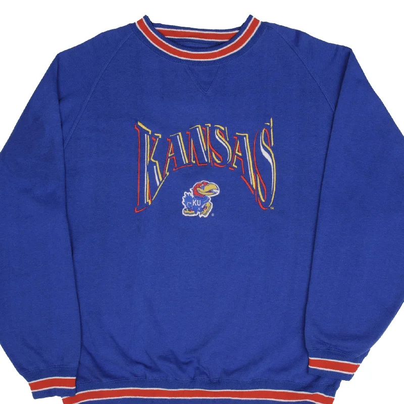 Unbeatable discounts on top-selling apparel – Only available online.  VINTAGE NCAA UNIVERSITY OF KANSAS JAYHAWKS EMBROIDERED SWEATSHIRT 1990S SIZE XL