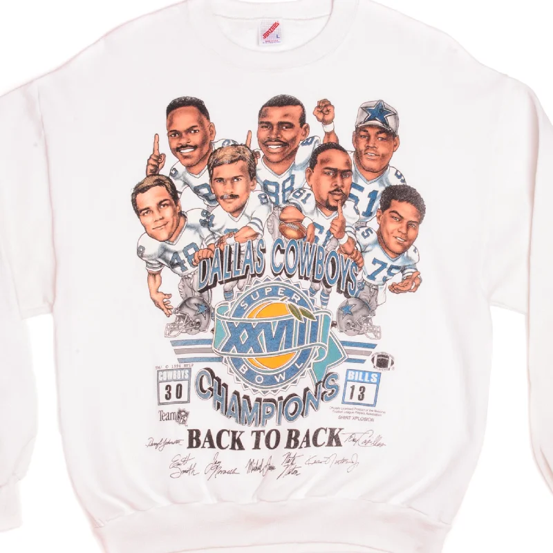 Exclusive discounts on men's fashion – shop today!  VINTAGE NFL DALLAS COWBOYS XXVIII SUPER BOWL SWEATSHIRT 1994 LARGE MADE IN USA