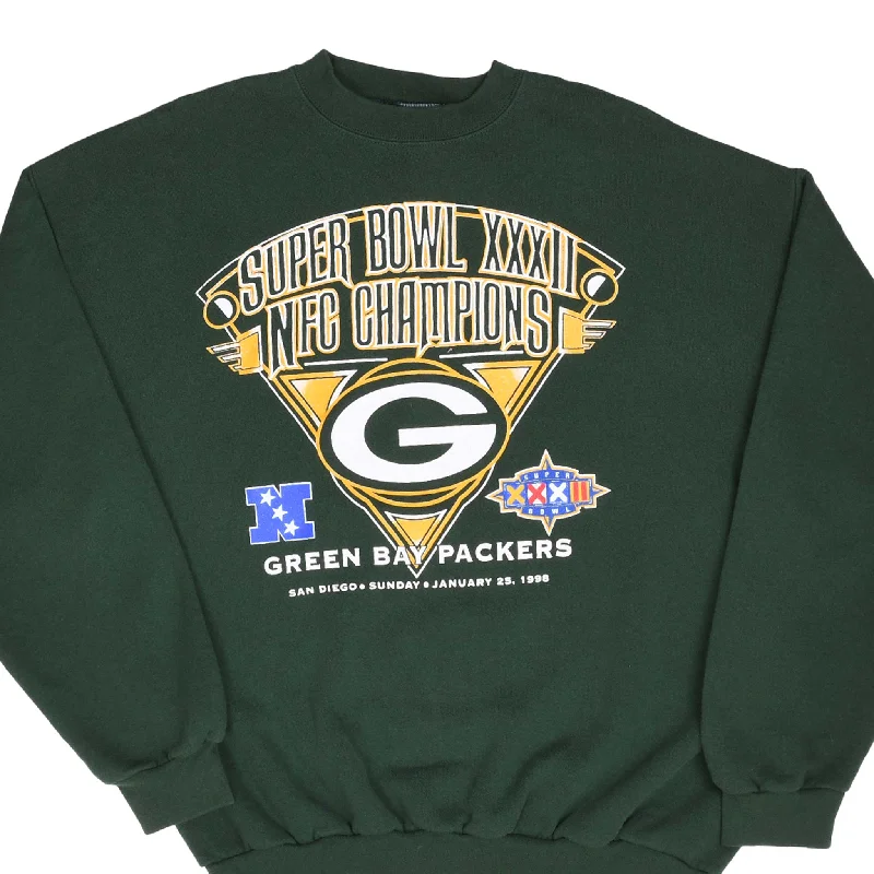 Limited-time promo – up to 70% off on men's essentials.  VINTAGE NFL GREEN BAY PACKERS SUPER BOWL XXXII 1998 SWEATSHIRT XL MADE IN USA