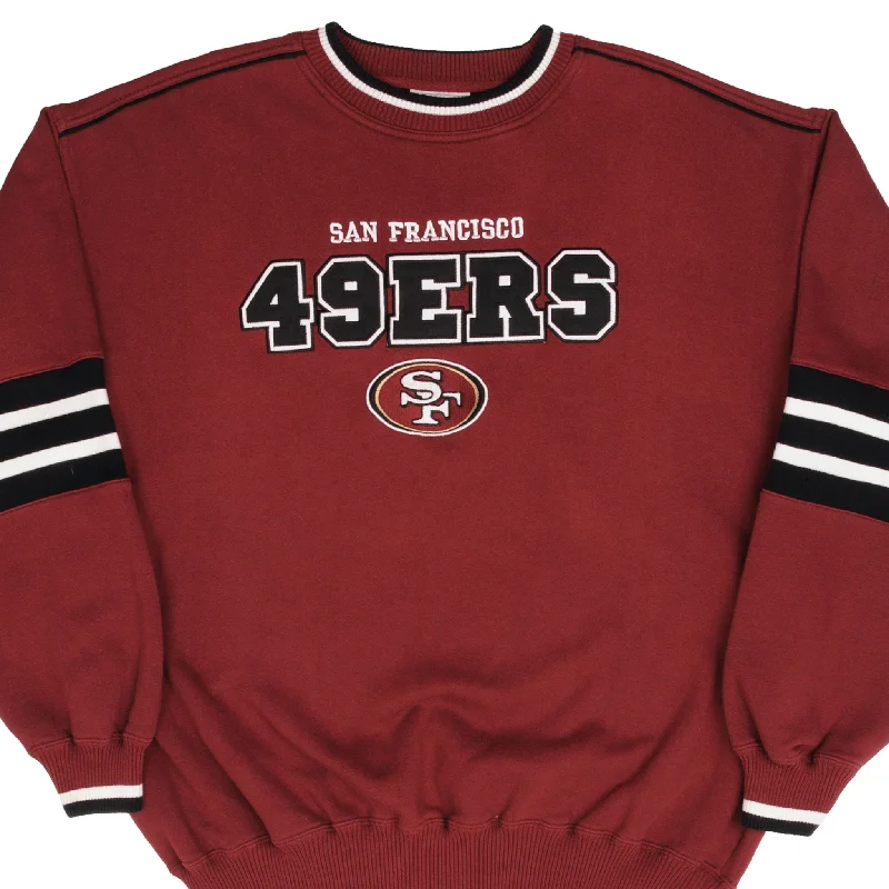 Shop clothing essentials at a fraction of the price –  VINTAGE NFL SAN FRANCISCO 49ERS EMBROIDERED 1990S SWEATSHIRT SIZE XL