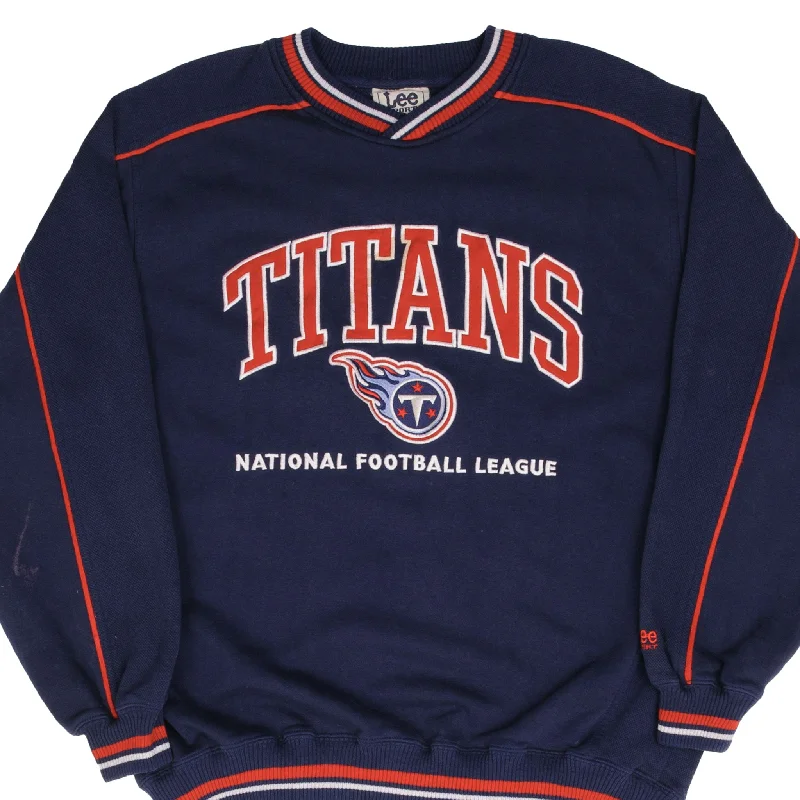 Flash sale: Men’s clothing essentials at irresistible prices!  VINTAGE NFL TENNESSEE TITANS EMBROIDERED SWEATSHIRT 1990S SIZE LARGE