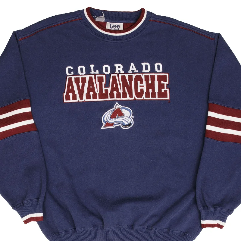 Shop fashion favorites at discounted prices – Limited time offer.  VINTAGE NHL COLORADO AVALANCHE EMBROIDERED SWEATSHIRT 1990S SIZE XL