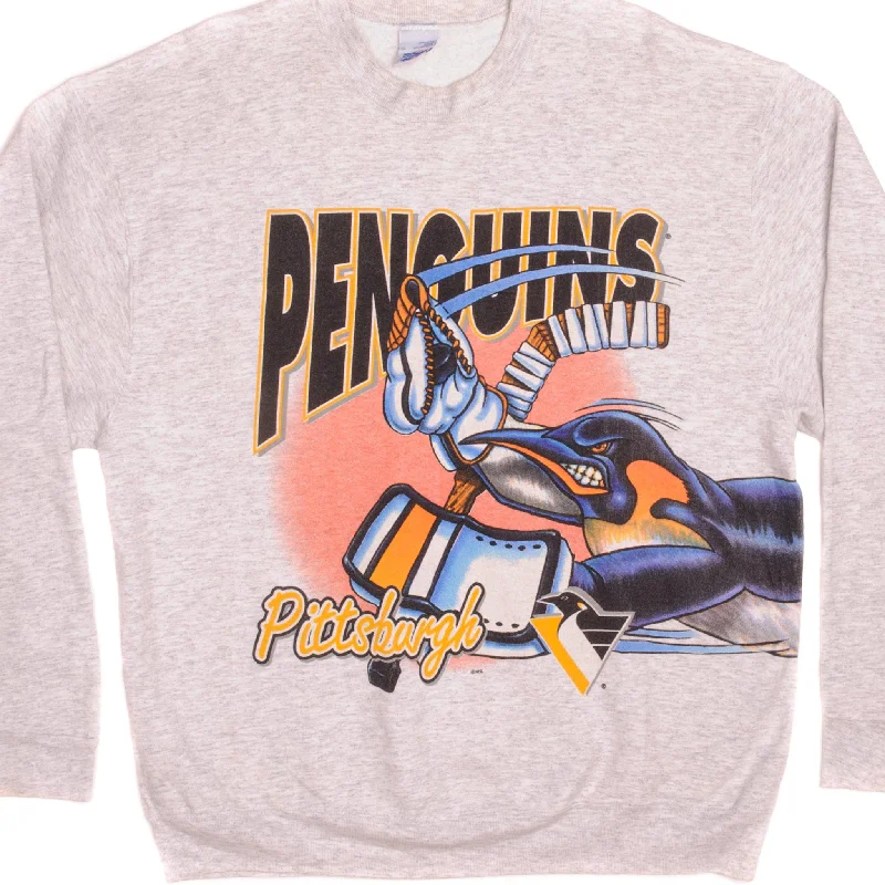 Men’s fashion just got more affordable – shop now!  VINTAGE NHL PITTSBURGH PENGUINS SWEATSHIRT SIZE XL MADE IN USA