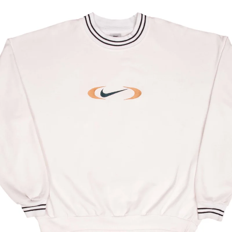 Shop the latest styles in men’s fashion – don’t miss out on these deals!  VINTAGE NIKE CENTER BIG SWOOSH WHITE SWEATSHIRT 1990S SIZE XL