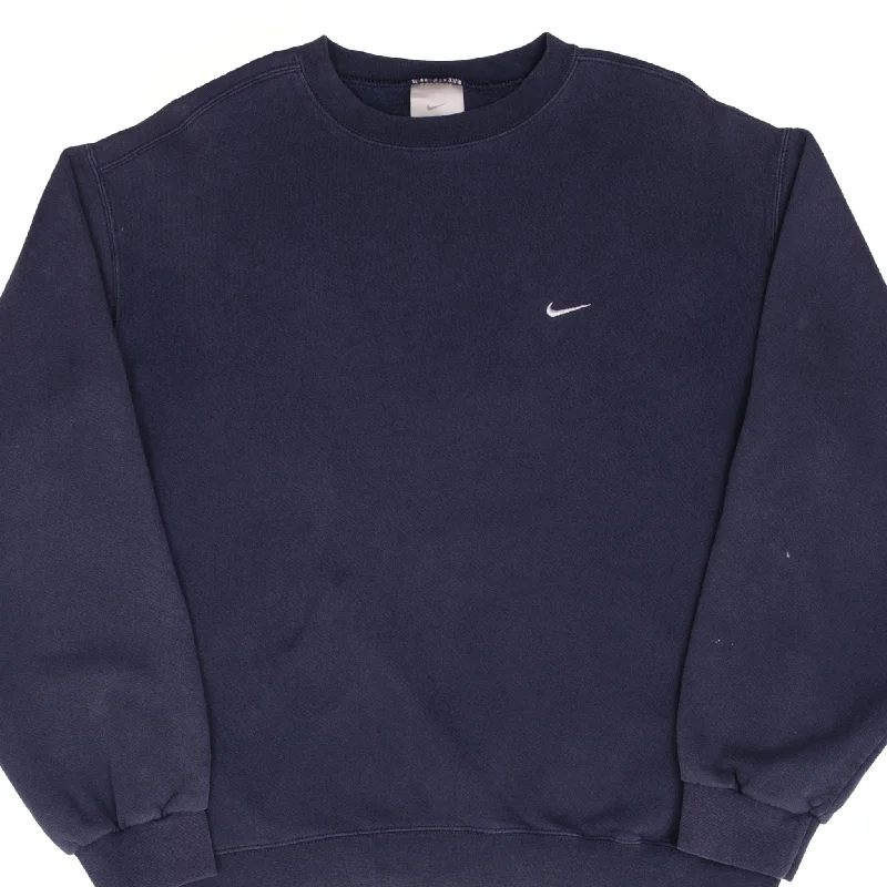 Save on men’s formal wear – perfect for your next event!  VINTAGE NIKE CLASSIC SWOOSH NAVY BLUE SWEATSHIRT 2000S SIZE LARGE