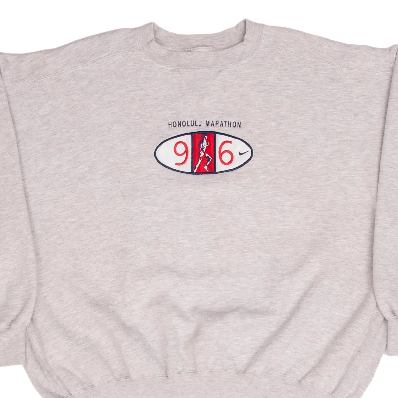 Flash sale alert! Shop fashion-forward clothing at discounted prices.  VINTAGE NIKE HONOLULU MARATHON 1996 HEAVY WEIGHT SWEATSHIRT SIZE LARGE