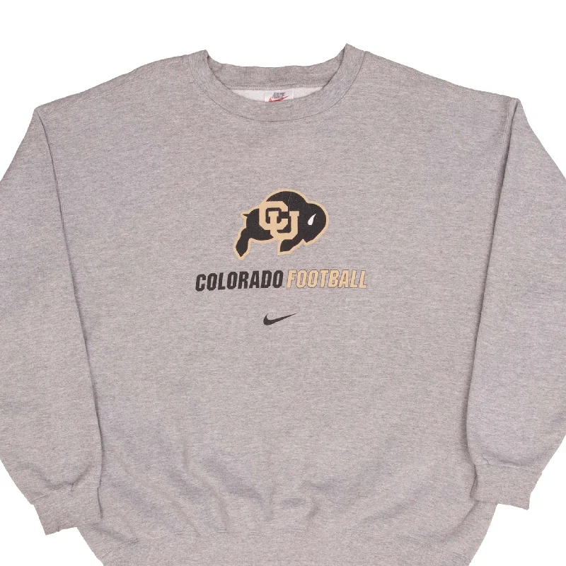 Don’t miss out – Limited-time   VINTAGE NIKE NCAA COLORADO BUFFALOES GREY SWEATSHIRT 1990S SIZE XL MADE IN USA