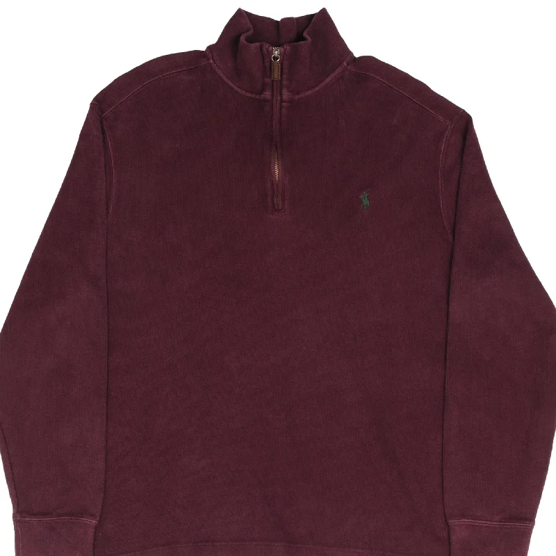 Flash discounts – men’s clothing essentials for less.  VINTAGE POLO RALPH LAUREN BURGUNDY QUARTER 1/4 ZIP SWEATER 1990S SIZE LARGE