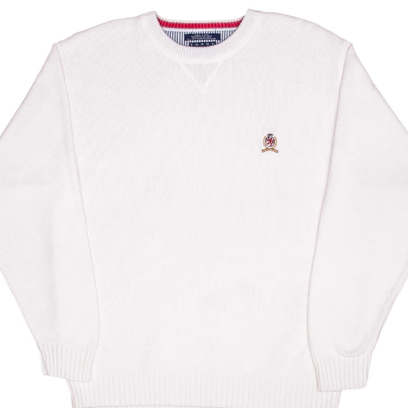 Get 25% off select men’s clothing when you shop online!  VINTAGE TOMMY HILFIGER 1990S WHITE KNIT SWEATER SIZE LARGE