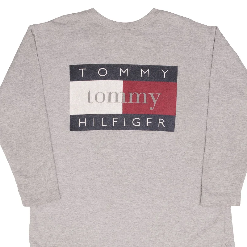 Look your best with exclusive savings on men’s fashion.  VINTAGE TOMMY HILFIGER SPELLOUT 1990S GREY SWEATSHIRT SIZE MEDIUM MADE IN USA