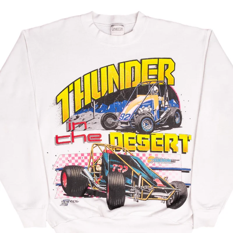 Hurry, the best clothing deals won’t last – Shop now for major savings.  VINTAGE TUSCON RACEWAY PARK THUNDER IN THE DESERT SWEATSHIRT 1992 XL MADE USA