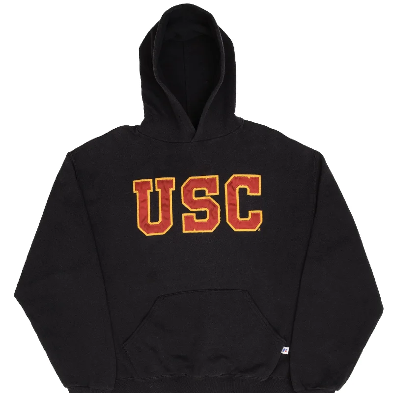 Shop stylish clothing for less – Great deals this week only.  VINTAGE USC RUSSELL BLACK HOODIE SWEATSHIRT 2000S SIZE LARGE