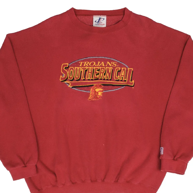 Special offer: Save on everyday clothing essentials – Shop now!  VINTAGE USC TROJANS EMBROIDERED CREWNECK SWEATSHIRT 1990S SIZE XL MADE IN USA