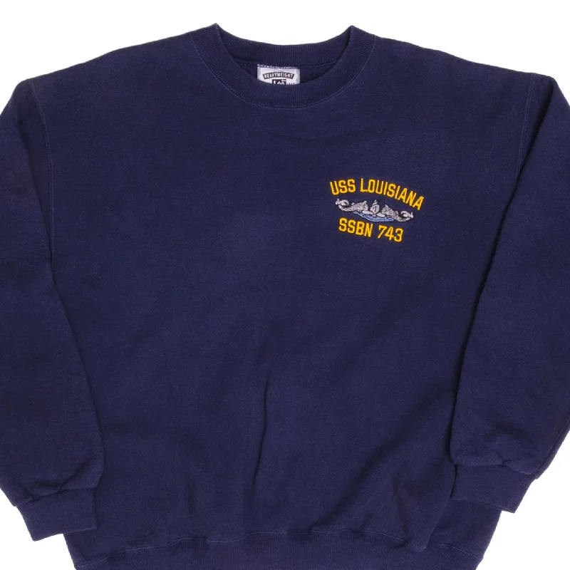 Shop now and save up to 40% on men’s wardrobe essentials.  VINTAGE USN USS LOUISIANA SSBN 743 SWEATSHIRT CREWNECK LARGE 1990S MADE IN USA