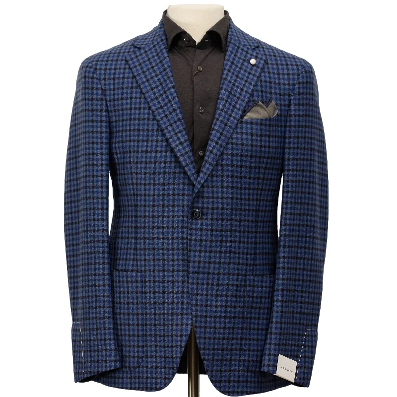 Shop stylish and affordable clothes – Blue Micro Check Contemporary Fit Sport Jacket - Luigi Bianchi Mantova Shop stylish and affordable clothes – Blue Micro Check Contemporary Fit Sport Jacket - Luigi Bianchi Mantova