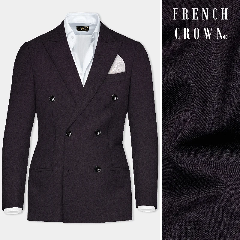 Shop new arrivals in clothing and save – Bastille Purple Solid Wool Blend Double Breasted Blazer Shop new arrivals in clothing and save – Bastille Purple Solid Wool Blend Double Breasted Blazer