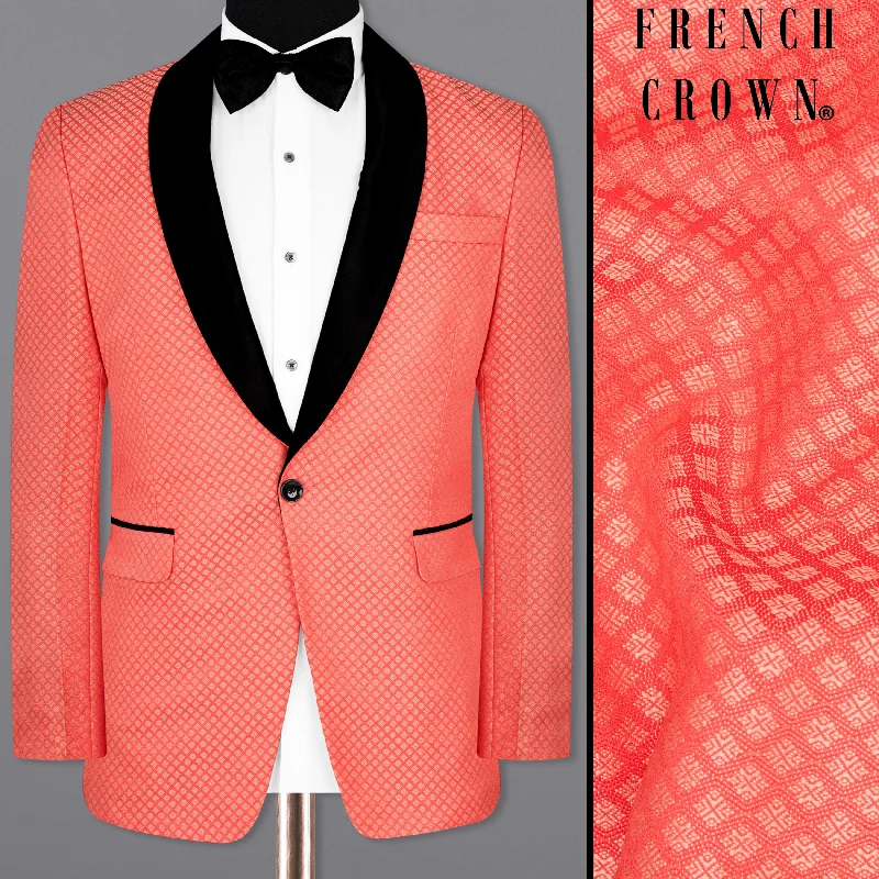 Flash sale on trendy clothing – Limited time offers available online. Bittersweet Pink Textured Designer Tuxedo Blazer Flash sale on trendy clothing – Limited time offers available online. Bittersweet Pink Textured Designer Tuxedo Blazer