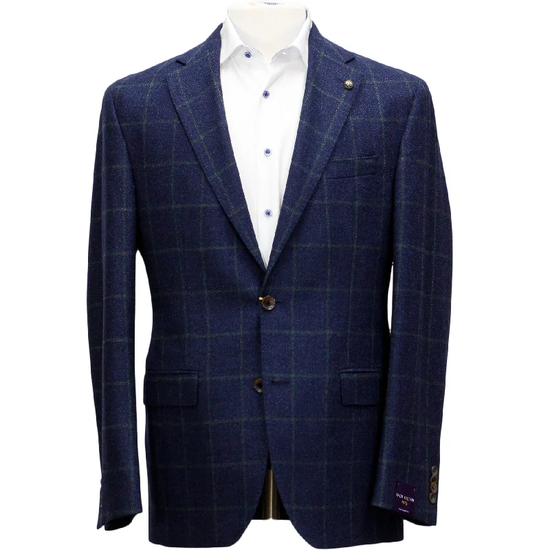 Unbeatable discounts on top-selling apparel – Only available online. Blue with Green Windowpane Check McAllen Contemporary Fit Sport Coat - Jack Victor 1913 Unbeatable discounts on top-selling apparel – Only available online. Blue with Green Windowpane Check McAllen Contemporary Fit Sport Coat - Jack Victor 1913