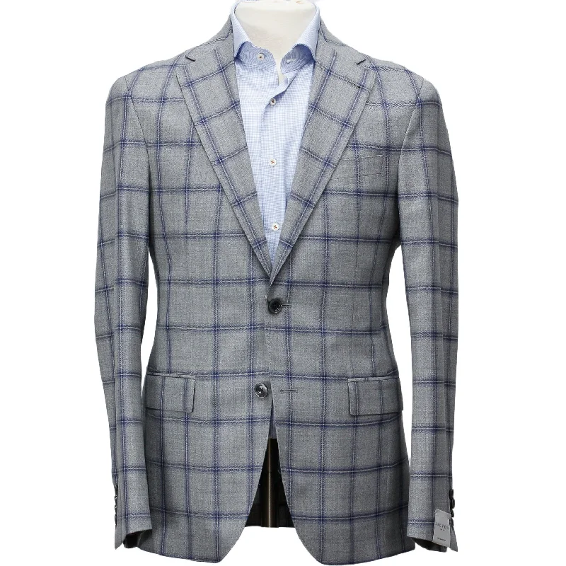 Final clearance: Men’s clothing items up to 70% off! Gray with Mid-Blue Check Midland Contemporary Fit Sport Coat - Jack Victor Final clearance: Men’s clothing items up to 70% off! Gray with Mid-Blue Check Midland Contemporary Fit Sport Coat - Jack Victor
