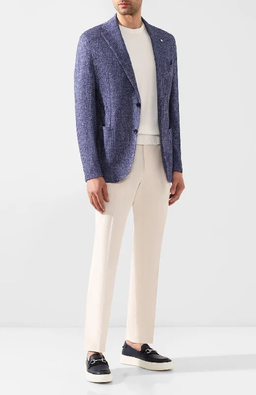 Limited-time offer! Blue Houndstooth Cotton Unconstructed Contemporary Fit Sport Coat L.B.M 1911 Limited-time offer! Blue Houndstooth Cotton Unconstructed Contemporary Fit Sport Coat L.B.M 1911