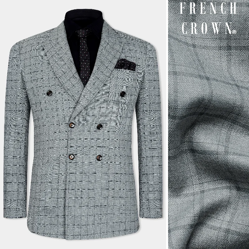 Limited-time promo – up to 70% off on men's essentials. Boulder Gray Checkered Wool Rich Double Breasted Blazer Limited-time promo – up to 70% off on men's essentials. Boulder Gray Checkered Wool Rich Double Breasted Blazer