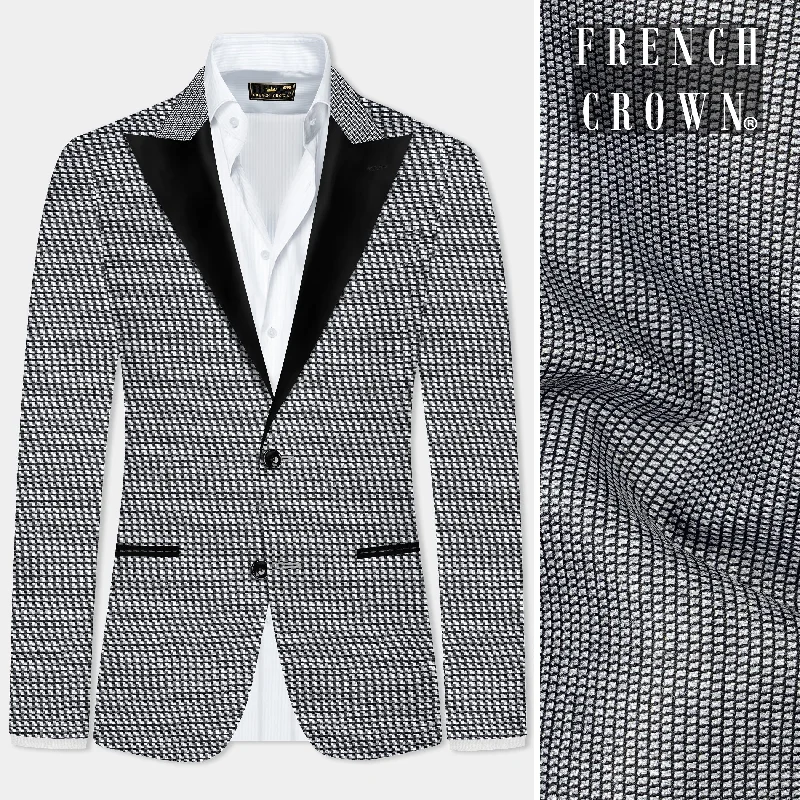 Flash sale alert! Shop fashion-forward clothing at discounted prices. Boulder Gray Textured Wool Blend Peak Collar Tuxedo Blazer Flash sale alert! Shop fashion-forward clothing at discounted prices. Boulder Gray Textured Wool Blend Peak Collar Tuxedo Blazer