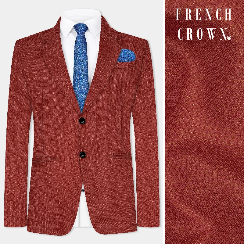 Refresh your wardrobe with the best deals on men's fashion. Brick Red Textured Single Breasted Blazer Refresh your wardrobe with the best deals on men's fashion. Brick Red Textured Single Breasted Blazer
