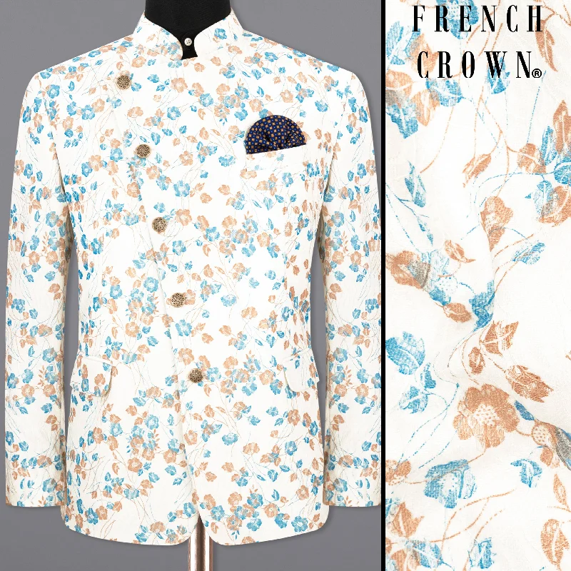 Shop affordable clothing for all occasions – Bright White Floral and Leaves Textured Cross Placket Bandhgala Designer Blazer Shop affordable clothing for all occasions – Bright White Floral and Leaves Textured Cross Placket Bandhgala Designer Blazer