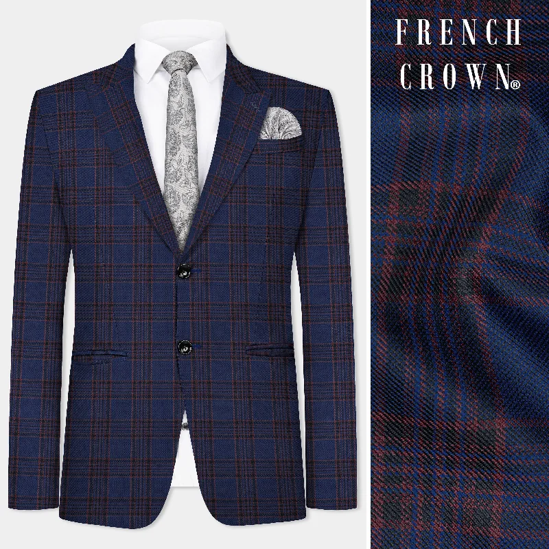 Flash discounts – men’s clothing essentials for less. Bunting Blue with Livid Brown Plaid Wool Blend Blazer Flash discounts – men’s clothing essentials for less. Bunting Blue with Livid Brown Plaid Wool Blend Blazer