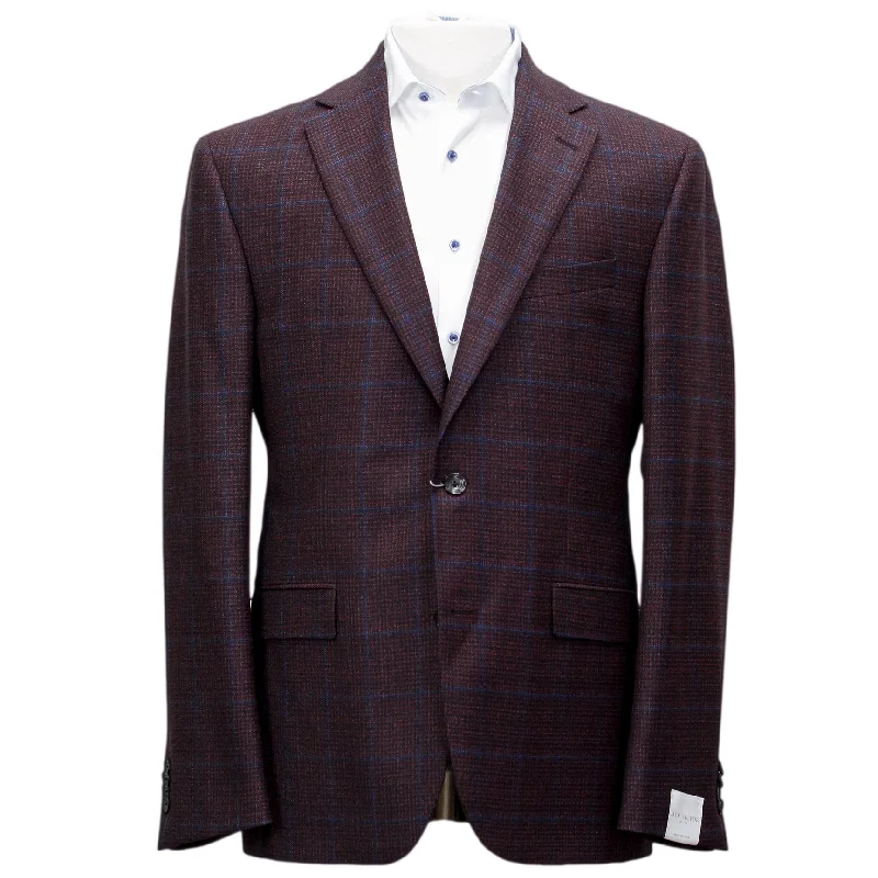 Shop affordable clothing for less – Big discounts online now. Burgundy with Blue Check Essence Modern Fit Sport Coat - Jack Victor Shop affordable clothing for less – Big discounts online now. Burgundy with Blue Check Essence Modern Fit Sport Coat - Jack Victor