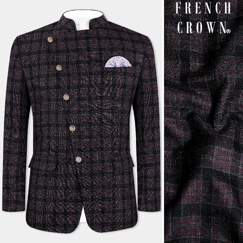 Massive discounts on all clothing items – Shop now for the best prices. Byzantium Pink and Black Tweed Plaid Cross Placket Bandhgala Blazer Massive discounts on all clothing items – Shop now for the best prices. Byzantium Pink and Black Tweed Plaid Cross Placket Bandhgala Blazer