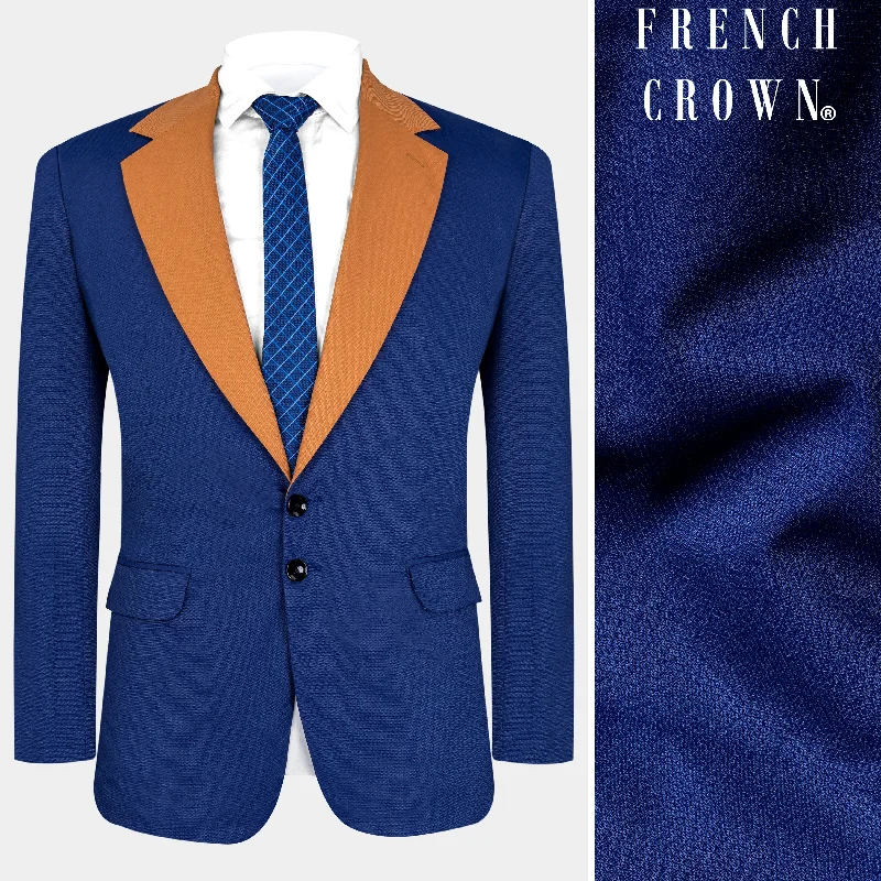 Shop now for the latest fashion trends and enjoy special promotions! Catalina Blue and Sienna Orange Wool Rich Designer Blazer Shop now for the latest fashion trends and enjoy special promotions! Catalina Blue and Sienna Orange Wool Rich Designer Blazer
