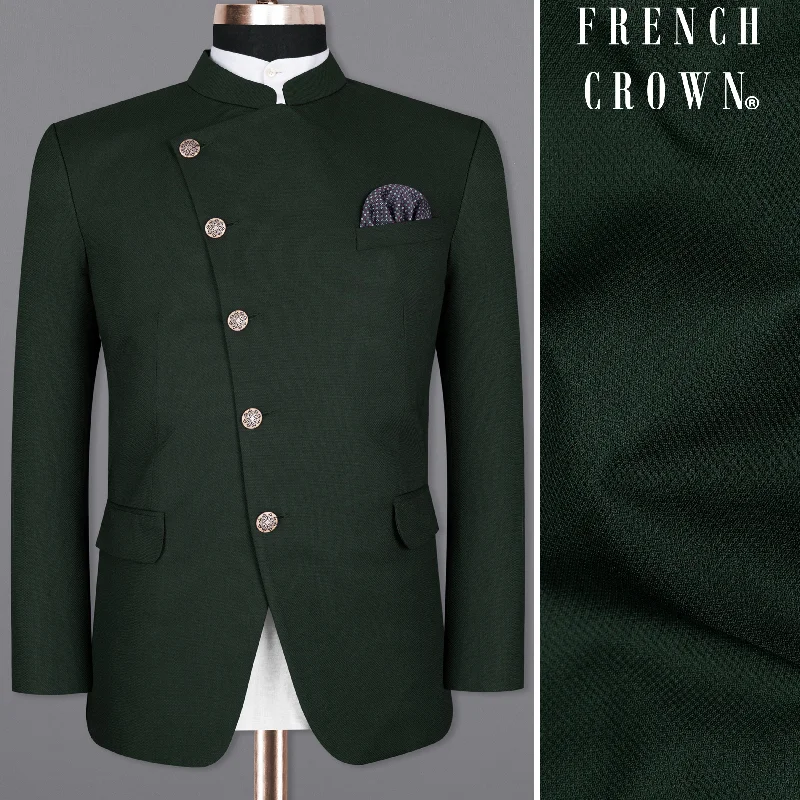 Upgrade your wardrobe with stylish clothing at discounted prices. Celtic Green Textured Cross Placket Bandhgala Wool Rich Blazer Upgrade your wardrobe with stylish clothing at discounted prices. Celtic Green Textured Cross Placket Bandhgala Wool Rich Blazer