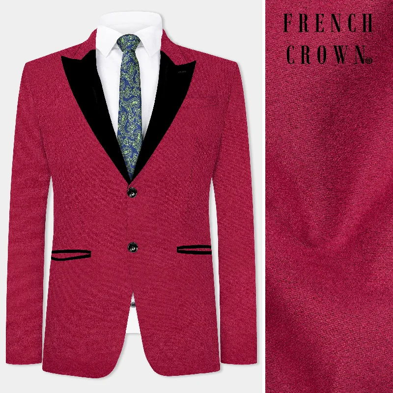 Massive markdowns on clothing items you love – Hurry before they’re gone! Claret Red Velvet Peak Collar Tuxedo Blazer Massive markdowns on clothing items you love – Hurry before they’re gone! Claret Red Velvet Peak Collar Tuxedo Blazer