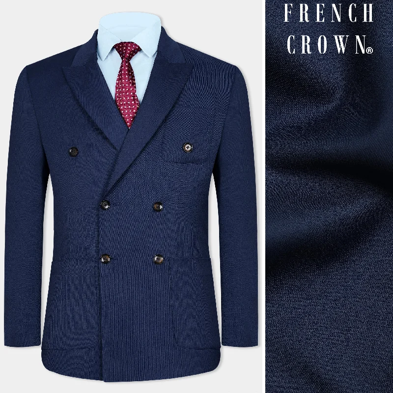 Flash sale: Save big on men's clothing this weekend! Cloud Burst Blue Wool Rich Double Breasted Sports Blazer Flash sale: Save big on men's clothing this weekend! Cloud Burst Blue Wool Rich Double Breasted Sports Blazer