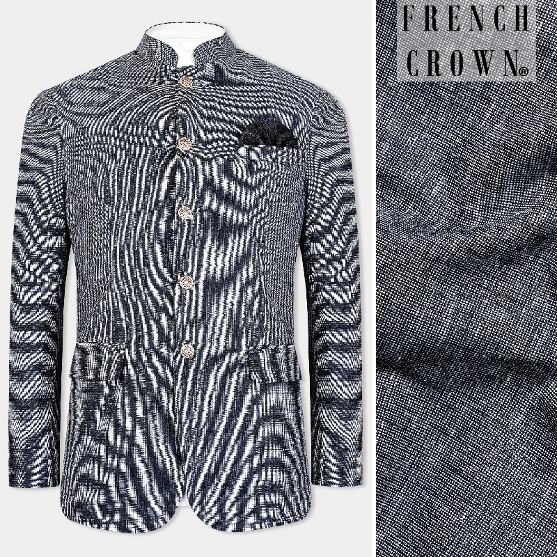 Shop online now for exclusive savings on men’s clothing. Cloudy Gray Luxurious Linen Bandhgala Blazer Shop online now for exclusive savings on men’s clothing. Cloudy Gray Luxurious Linen Bandhgala Blazer