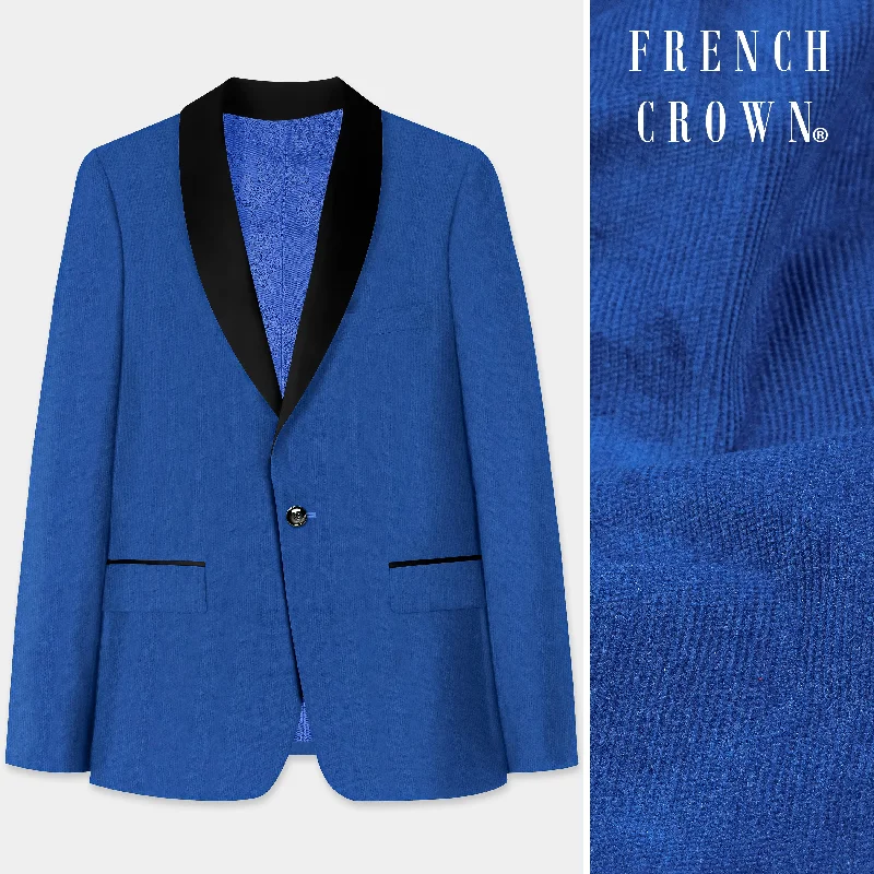 Flash discounts on men’s clothing – Don’t miss out! Cobalt Blue Textured Corduroy Premium Cotton Designer Tuxedo Blazer Flash discounts on men’s clothing – Don’t miss out! Cobalt Blue Textured Corduroy Premium Cotton Designer Tuxedo Blazer