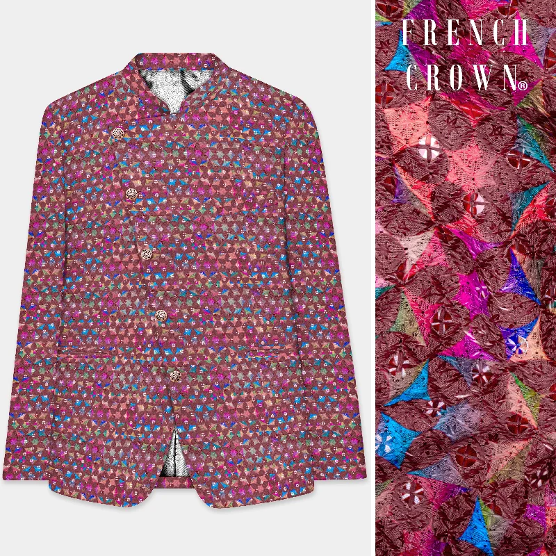 Shop the look you love at prices you’ll love even more! Cordovan Brown And Trendy Purple Multicolour Embroidered Cross Placket Bandhgala Jodhpuri Shop the look you love at prices you’ll love even more! Cordovan Brown And Trendy Purple Multicolour Embroidered Cross Placket Bandhgala Jodhpuri