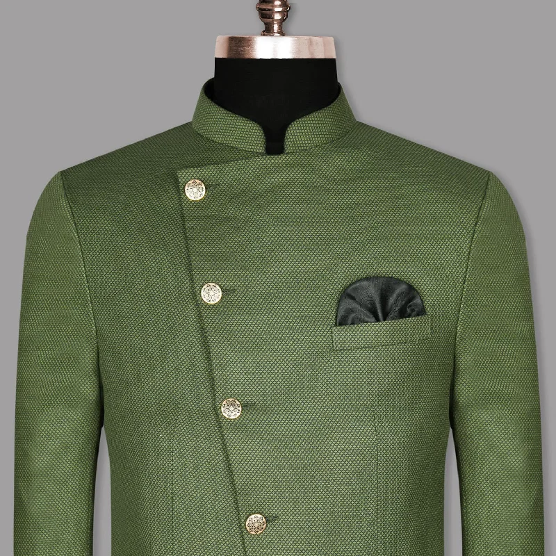 Limited-time offer – Shop top-rated clothing with massive discounts! Crocodile Green Cross Placket Bandhgala/Mandarin Wool-Silk blend Blazer Limited-time offer – Shop top-rated clothing with massive discounts! Crocodile Green Cross Placket Bandhgala/Mandarin Wool-Silk blend Blazer