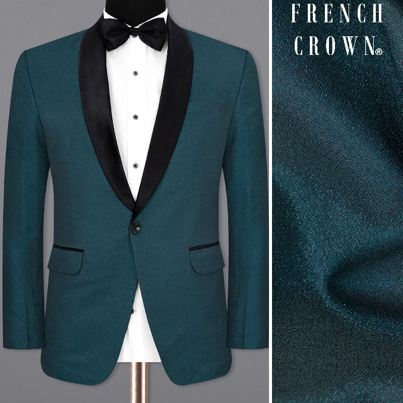 Buy more, save more –  Cyprus Green Designer Tuxedo Blazer