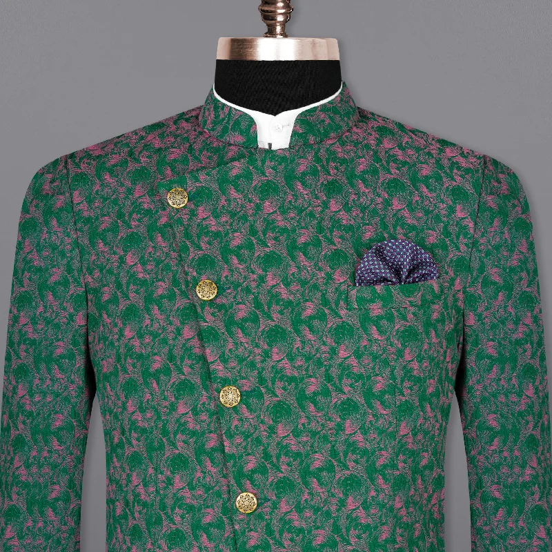 Massive discounts on all clothing items – Shop now for the best prices. Dartmouth Green with Raspberry Pink Jacquard Textured Cross Placket Bandhgala Designer Blazer Massive discounts on all clothing items – Shop now for the best prices. Dartmouth Green with Raspberry Pink Jacquard Textured Cross Placket Bandhgala Designer Blazer