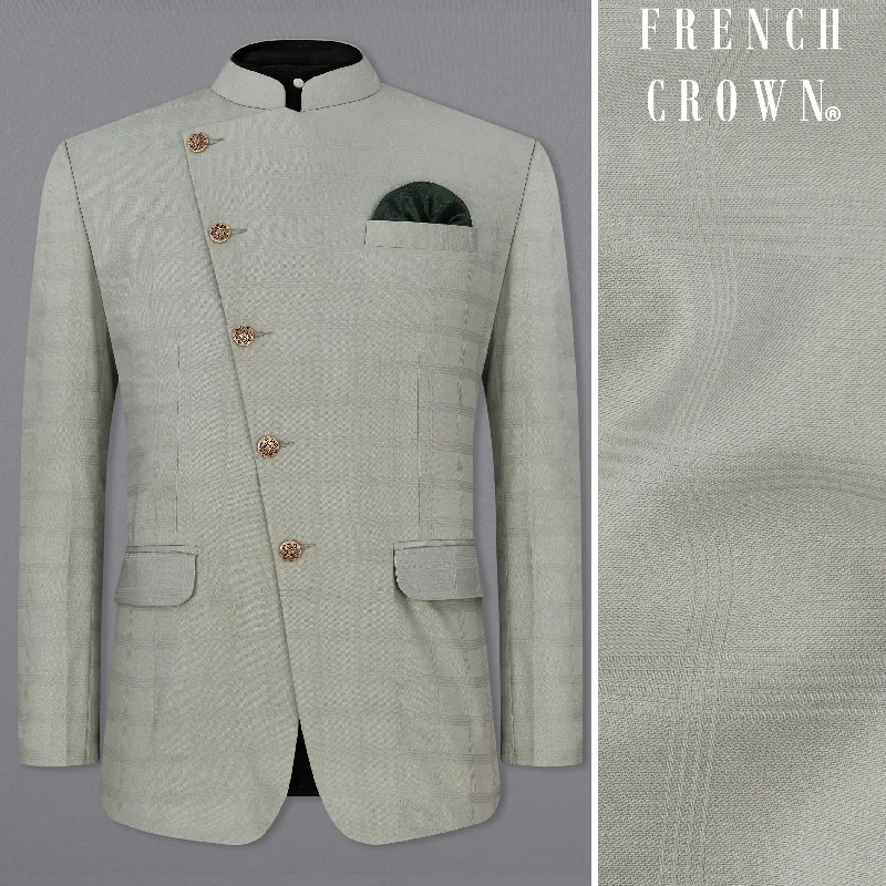Shop stylish, comfortable men’s clothing at discounted prices. Dawn Gray Plaid Cross Placket Bandhgala Blazer Shop stylish, comfortable men’s clothing at discounted prices. Dawn Gray Plaid Cross Placket Bandhgala Blazer