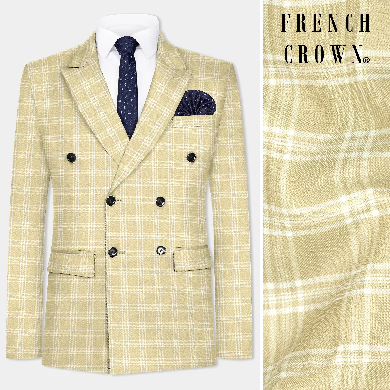 Shop men’s fashion for less – prices slashed on select items. Desert Sand Cream Plaid Wool Blend Double Breasted Blazer Shop men’s fashion for less – prices slashed on select items. Desert Sand Cream Plaid Wool Blend Double Breasted Blazer