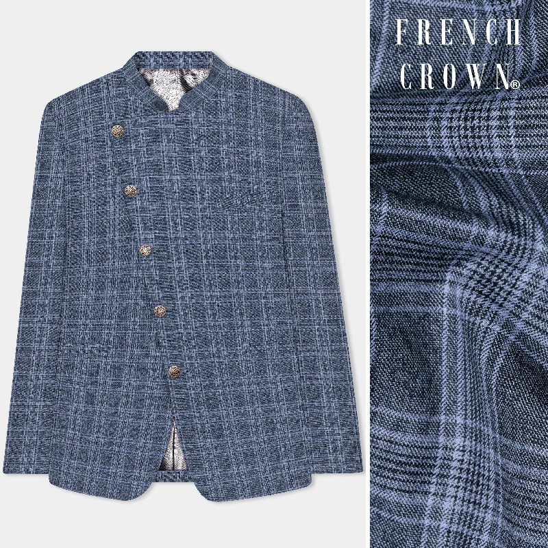 Get the latest styles in clothing – Shop now for unbeatable deals. Dolphin And Casper Blue Checkered Cross Placket Bandhgala Wool Rich Blazer Get the latest styles in clothing – Shop now for unbeatable deals. Dolphin And Casper Blue Checkered Cross Placket Bandhgala Wool Rich Blazer