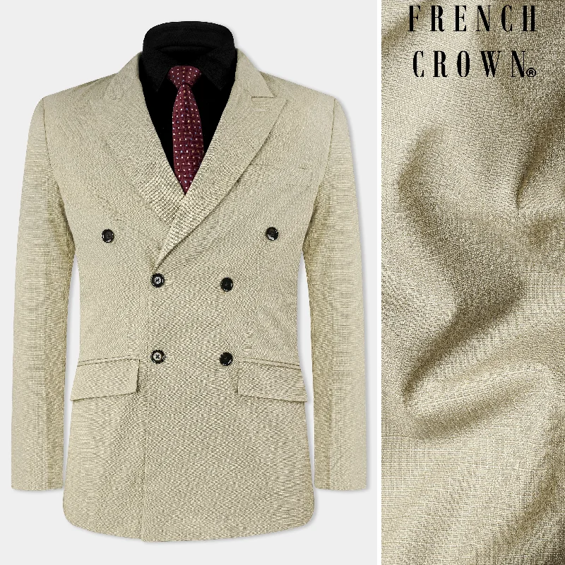 Bundle and save: Shop men’s fashion and enjoy exclusive discounts.  Eagle Brown Premium Cotton Double Breasted Blazer