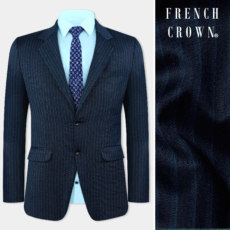 Shop the latest fashion trends with huge savings on all clothing. Ebony Blue and Marine Blue PinStriped Wool Rich Blazer Shop the latest fashion trends with huge savings on all clothing. Ebony Blue and Marine Blue PinStriped Wool Rich Blazer